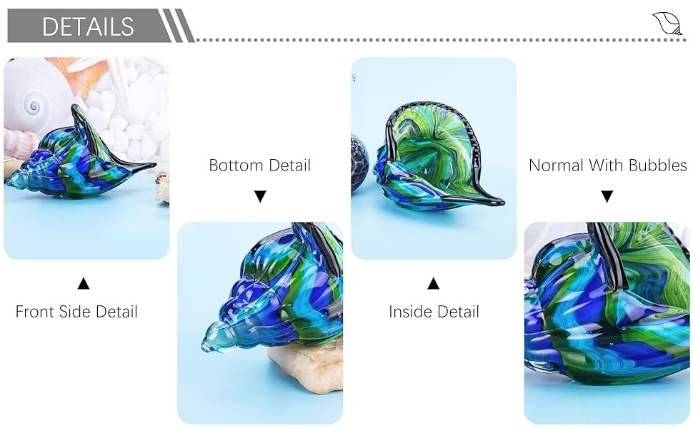 Blowm Glass Conch Figurine