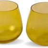 Goodsright Decor Pack of 2 Big Round Glass Votive Tealight Candle Holders for Dining Table - Decorations Items for Home Decor Office Living Room Xmas Gifts (Pack of 2, Glass) (Blue) (Red)