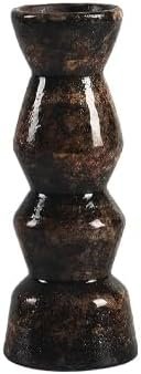 Goodsright Decor Yadan Art Ceramic Flower Vase Black Gold Arrangement Medieval Modern Wabi Sabi Tea Room Zen Sculpture Desktop Decoration Model B