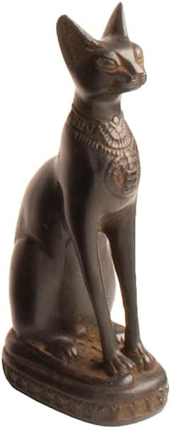Goodsright Decor Discoveries Egyptian Imports Bastet Cat Goddess Statue - Bronze - 8" Tall - Made in Egypt