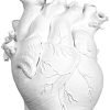 Goodsright Decor Resin Vase Planter, Decorative Heart Vase - Anatomical Heart Tabletop Decorative Craft, Farmhouse Living Room Bedroom Countertop (White,Large)