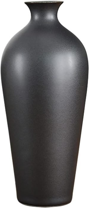 Goodsright Decor 7.4" H Chinese Minimalist Ceramic Vases, Floral Bud Vase, Dried Flower Arrangement Art Modern Vase Water Bottle for Home Office, White 8