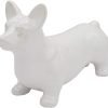 Goodsright Decor Corgi Dog Statue - Metallic Silver Standing Ceramic Dog Statue - Decorative Dog Sculpture for Garden or Home D??cor - Corgi Dog Outdoor Statue - (10.82?? x 3.62?? x 6.61??)