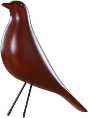 Goodsright Decor Resin Abstract Black Bird Sculpture Figurine Handicraft Home Desk Decor Geometric Resin Wildlife Bird Statue Craft (Black)