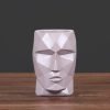 41IAhds_RUL._AC Goodsright Decor Resin Face Flowerpot Geometric Headpiece Resin Handicraft Ornaments Home Furnishing Decoration Flower Vases Pots S