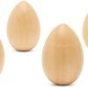 41LcFJieKCL._AC_SL1000 Goodsright Decor Varnished Wooden Easter Egg Ornaments 2 inch, Pack of 100 Wooden Eggs for Crafts, Easter Egg Hunt Supplies, Craft Eggs