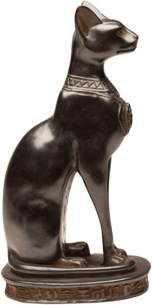 Goodsright Decor Discoveries Egyptian Imports Bastet Cat Goddess Statue - Bronze - 8" Tall - Made in Egypt