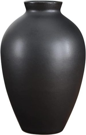 Goodsright Decor 7.4" H Chinese Minimalist Ceramic Vases, Floral Bud Vase, Dried Flower Arrangement Art Modern Vase Water Bottle for Home Office, White 8