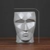41bzllqRejL._AC Goodsright Decor Resin Face Flowerpot Geometric Headpiece Resin Handicraft Ornaments Home Furnishing Decoration Flower Vases Pots S