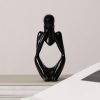 41fmlX5UImL._AC Goodsright Decor Modern Jet Black Figurine Shaped Solid Minimalistic Ceramic Figure Showpiece for Home Decor | Center Table Decorative Item for Living Room, Dining Table, Office, Bedroom | Pack of 1