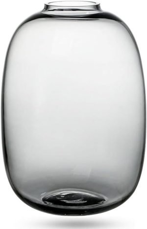 Goodsright Decor Large Amber Glass Vase for Flowers Tall Glass Vase for Decor Floor Vase Decorative Vases for Home Table Centerpieces Flowers Decor and Farmhouse Decor,Amber2