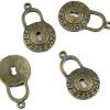 41th8S7G_bL._AC_UY879 Goodsright Decor Antique Bronze Jewelry Making Charms Findings Supplies Craft Ancient Repair Lots DIY Antique Pendant Vintage Z71174 Carving Word Round Lock