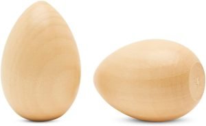 41tnSPLGlEL._AC_SL1000 Goodsright Decor Varnished Wooden Easter Egg Ornaments 2 inch, Pack of 100 Wooden Eggs for Crafts, Easter Egg Hunt Supplies, Craft Eggs