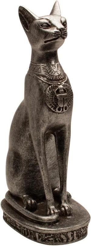 Goodsright Decor Discoveries Egyptian Imports Bastet Cat Goddess Statue - Bronze - 8" Tall - Made in Egypt