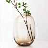 Goodsright Decor Large Amber Glass Vase for Flowers Tall Glass Vase for Decor Floor Vase Decorative Vases for Home Table Centerpieces Flowers Decor and Farmhouse Decor,Amber2