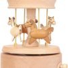 Goodsright Decor Carousel Music Box, Wooden Horse Music Box for Girl Women, Christmas Birthday Gift, No Battery Home Wood Decor
