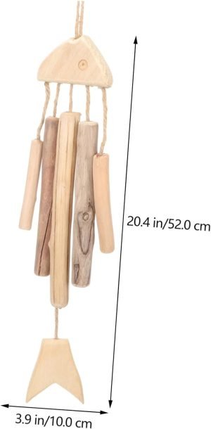 Goodsright Decor 4pcs Wooden Fish Ornament Mediterranean Fish Sculpture Wall Ornament Vintage Hanging Wooden Fish Household Fish Decor Nautical Decor Delicate Wall Wooden Decoration Wall Hanging