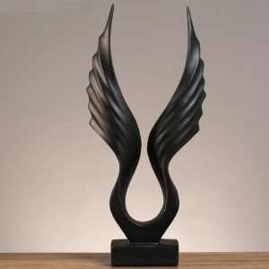 Goodsright Decor Resin Angel Wings,Simulated Abstract Open Eagle Art Model,Modern Nordic Decoration,Resin Sculpture Statue Ornaments, Home Decor,Wings,TV,Wine Cabinet (02)