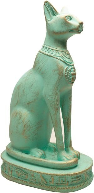 Goodsright Decor Discoveries Egyptian Imports Bastet Cat Goddess Statue - Bronze - 8" Tall - Made in Egypt