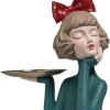 519bBbXNmMS._AC_SL1450 Goodsright Decor Resin Girl Statue Nordic Style Modern Girl Figurine Girl Sculpture Girls Shape Model for Living Room Table Decoration Office Desk Decoration Ornament - Green