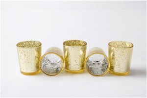 Goodsright Decor Gold Votive Candle Holders Set of 48 - Wedding Centerpieces for Table Decor, Gold Mercury Glass Tealight Candle Holders Bulk for Birthday Party, Home Decor, Valentines Day Decor