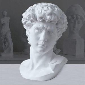 Goodsright Decor 11.8" Classic David Busts Statue Portrait Sculpture Resin Handicraft Home Decor
