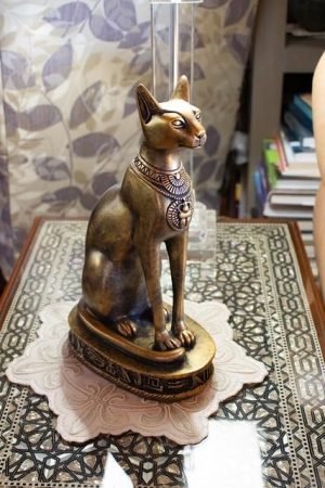 Goodsright Decor Discoveries Egyptian Imports Bastet Cat Goddess Statue - Bronze - 8" Tall - Made in Egypt