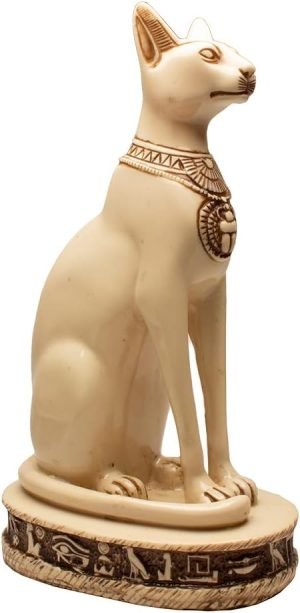 Goodsright Decor Discoveries Egyptian Imports Bastet Cat Goddess Statue - Bronze - 8" Tall - Made in Egypt