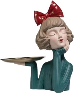 51NbT2TGpqS._AC_SL1492 Goodsright Decor Resin Girl Statue Nordic Style Modern Girl Figurine Girl Sculpture Girls Shape Model for Living Room Table Decoration Office Desk Decoration Ornament - Green
