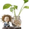 Goodsright Decor Green Radish hydroponic Flowerpot Utensils vase Transparent Glass Flower Arrangement Flower Living Room Desk Decoration Home Decoration Living Room Decoration Home