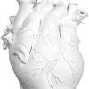Goodsright Decor Resin Vase Planter, Decorative Heart Vase - Anatomical Heart Tabletop Decorative Craft, Farmhouse Living Room Bedroom Countertop (White,Large)