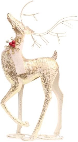 51UwaPdEunL._AC_SL1004 Goodsright Decor Christmas Wrought Iron Elk Statue Metal Animal Figurine Art Crafts Ornament Elk Statues In Home Decor