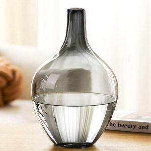 Goodsright Decor 15" Large Black Glass Floor Vase,Tall Black Vases for Centerpieces,Tall Floor Vase Large Vase for Pampas Grass, Home Decor,Living Room Decor,Indoor Decoration,Large(vase only)