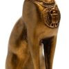 Goodsright Decor Discoveries Egyptian Imports Bastet Cat Goddess Statue - Bronze - 8" Tall - Made in Egypt
