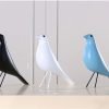 Goodsright Decor Resin Abstract Black Bird Sculpture Figurine Handicraft Home Desk Decor Geometric Resin Wildlife Bird Statue Craft (Black)