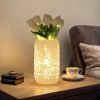 51cQsBI1KmL._AC_SL1024 Goodsright Decor Vase Lamp,Modern Decorative Flowers White Ceramic Vase for Living Room Home Decor Bedroom Bedside Shelf Entryway Office Wedding,Minimalist Table Lamp Centerpieces