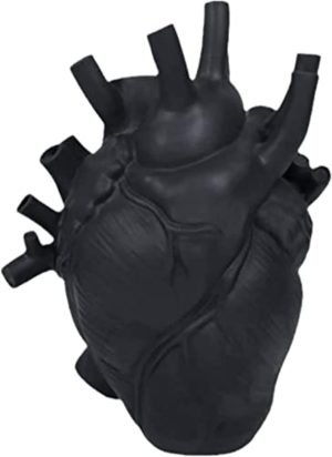 Goodsright Decor Resin Vase Planter, Decorative Heart Vase - Anatomical Heart Tabletop Decorative Craft, Farmhouse Living Room Bedroom Countertop (White,Large)