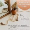 Goodsright Decor Decorative Wood Chain Link and Bead Garland Set | Hand Carved Pine Wood Chain Decor | Modern Farmhouse Decor Set | Aesthetic Room Decor | Boho Decorations for Living Room Bedroom Entryway l Brown