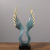 Goodsright Decor Resin Angel Wings,Simulated Abstract Open Eagle Art Model,Modern Nordic Decoration,Resin Sculpture Statue Ornaments, Home Decor,Wings,TV,Wine Cabinet (02)