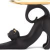 Goodsright Decor Resin Cat Stretching Tray Statue Tray for Keys Candy Jewelry Ring Fruit, Modern White Living Room Bedroom Decoration TQGJPT505