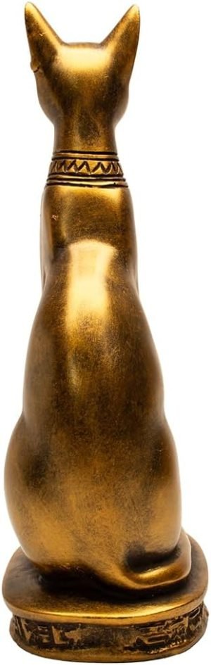 Goodsright Decor Discoveries Egyptian Imports Bastet Cat Goddess Statue - Bronze - 8" Tall - Made in Egypt