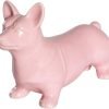 Goodsright Decor Corgi Dog Statue - Metallic Silver Standing Ceramic Dog Statue - Decorative Dog Sculpture for Garden or Home D??cor - Corgi Dog Outdoor Statue - (10.82?? x 3.62?? x 6.61??)