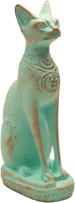 Goodsright Decor Discoveries Egyptian Imports Bastet Cat Goddess Statue - Bronze - 8" Tall - Made in Egypt