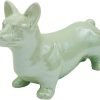 Goodsright Decor Corgi Dog Statue - Metallic Silver Standing Ceramic Dog Statue - Decorative Dog Sculpture for Garden or Home D??cor - Corgi Dog Outdoor Statue - (10.82?? x 3.62?? x 6.61??)