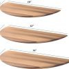 Goodsright Decor 14?? Acacia Wood Floating Wood Shelves Set of 3, Wood for Bedroom, Living Room, Bathroom, Kitchen, Wide Wooden Wall Shelves for Living Room Bedroom Kitchen Bathroom Farmhouse