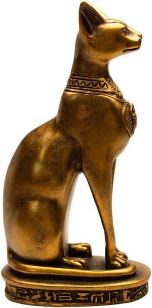 Goodsright Decor Discoveries Egyptian Imports Bastet Cat Goddess Statue - Bronze - 8" Tall - Made in Egypt