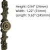 Goodsright Decor 1.3" (32 mm) Dia Rustic Knob Extended Vintage Carving Antique Bronze Drawer Pull Dresser Pull Cabinet Knob Kitchen Door Knob Hardware Length 245mm (10)
