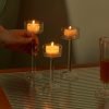 Goodsright Decor 6 Pieces Glass Candleholders Tea Light Candle Holders Clear Wedding Hurricane Tall Elegant Ideal for Dining Party Home Decor Parties Table Settings Gifts