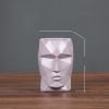 51u8EAOm8CL._AC Goodsright Decor Resin Face Flowerpot Geometric Headpiece Resin Handicraft Ornaments Home Furnishing Decoration Flower Vases Pots S