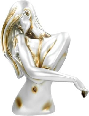 Goodsright Decor Art Statue, Sculptures Home Decor Modern Style Women Figurine, Resin Bust Decorative Objects on Shelf Table Desk for Living Room Bedroom Office